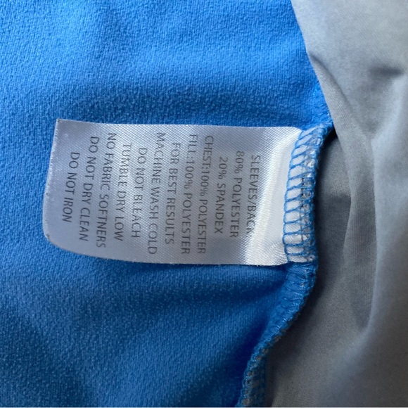 Peter Millar Golf Tech Blue and Gray Quilted Patterned Front Jacket-Large - Picture 8 of 10